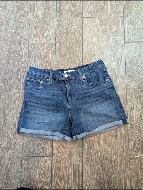 Levi's Pants - Levi's Mid Length Denim Shorts Size 31 Medium Wash Roll Hem